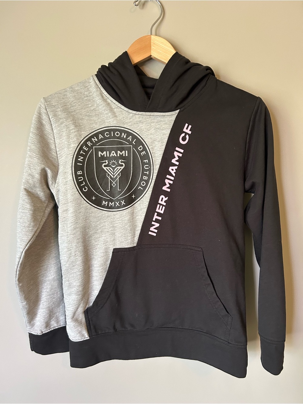Inter Miami CF Kids Youth Two-Tone Black & Gray Hoodie